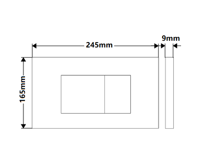 R&T Square push plate Gun Metal For G30032 or G30031 Push Button
