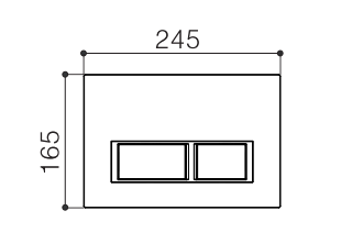 R&T Square push plate Chrome For G30032 or G30030 Push Button