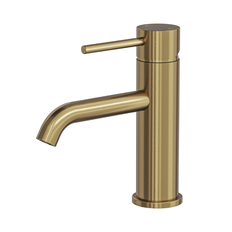 Gigi S3 Basin Mixer - Brushed Brass