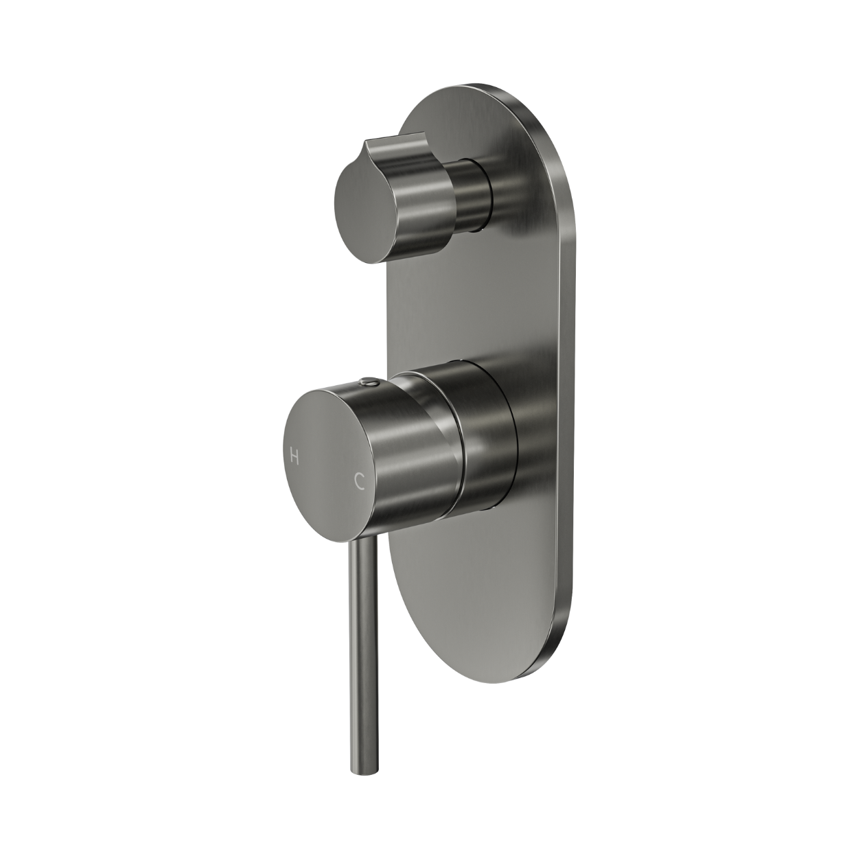Gigi S3 1-Plate Wall Mixer with Divertor - Gunmetal