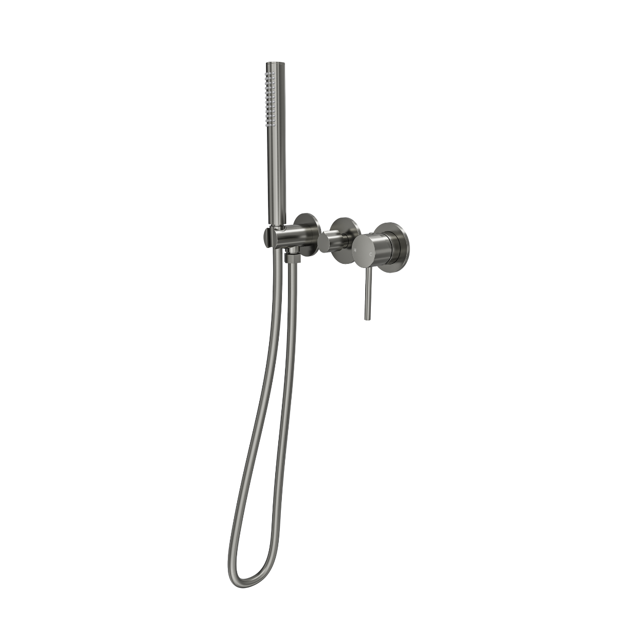 Gigi S3 3-Plate Wall Mixer with Hand Shower - Gunmetal