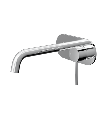 Gigi S3 1-Plate Wall Basin or Bath Mixer Trim Kit - Chrome