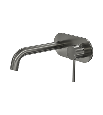 Gigi S3 1-Plate Wall Basin or Bath Mixer - Gunmetal