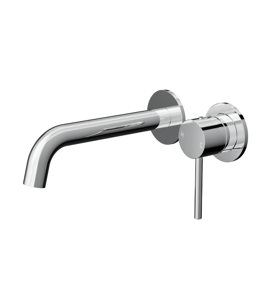Gigi S3 2-Plate Wall Basin or Bath Mixer Trim Kit - Chrome