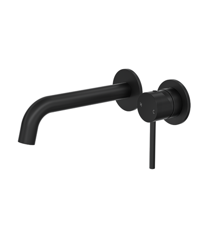 Gigi S3 2-Plate Wall Basin or Bath Mixer Trim Kit - Matte Black
