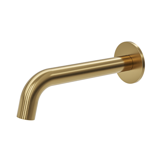 Gigi S3 Wall Mount Basin or Bath Spout - Brushed Brass