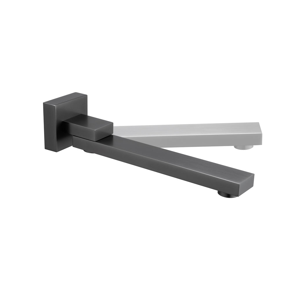 Gun Metal Grey Bath/Basin Wall Swivel Spout