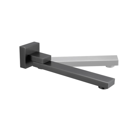 Gun Metal Grey Bath/Basin Wall Swivel Spout