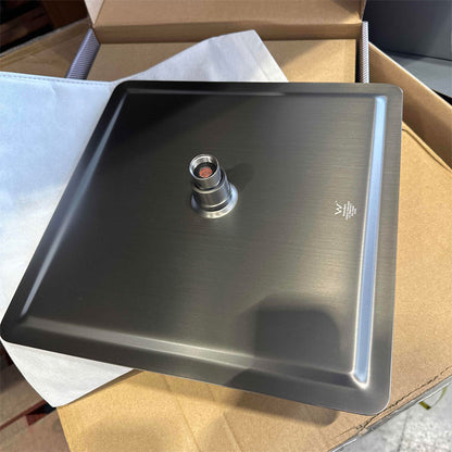 Super-slim Square Gun Metal Grey Stainless Steel Shower Head 300mm