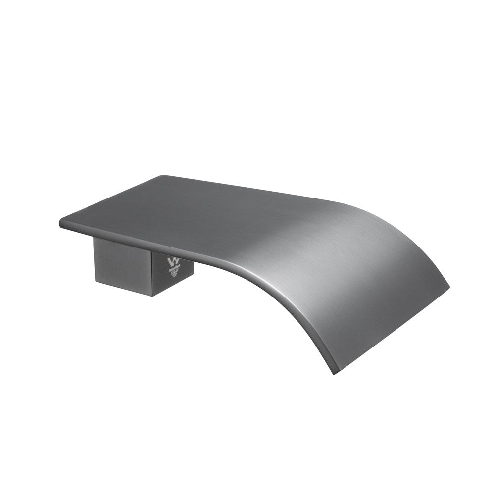 Waterfall Gun Metal Grey Bathtub/Basin Wall Spout