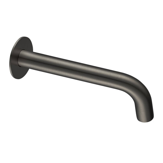LUCID PIN Series Round Gun Metal Grey Bathtub/Basin Wall Spout(60mm Flat Back Plate)