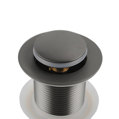 32/40mm Gun Metal Grey Brass Basin Pop Up Waste without Overflow