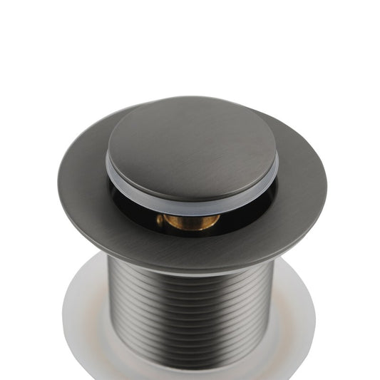 32/40mm Gun Metal Grey Brass Basin Pop Up Waste without Overflow