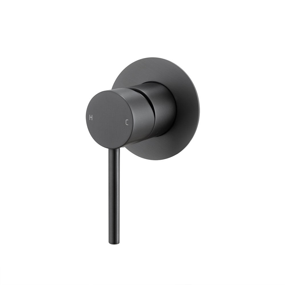 LUCID PIN Series Round Gun Metal Grey Wall Mixer(color up)