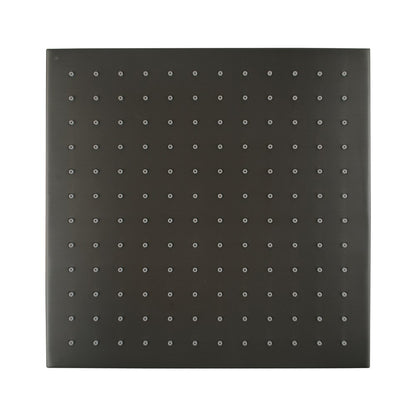 Square Gun Metal Grey Brass Shower Head 250mm