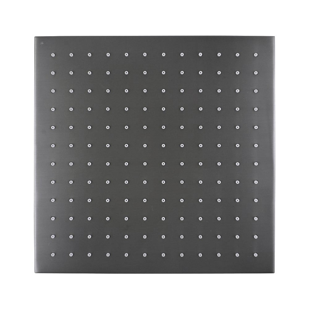 Square Gun Metal Grey Brass Shower Head 250mm