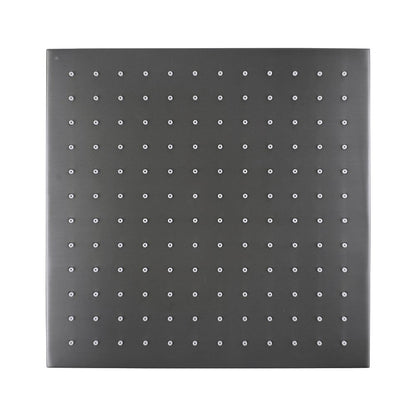 Square Gun Metal Grey Brass Shower Head 250mm
