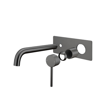 LUCID PIN Series Gun Metal Grey Wall Mixer With Spout(color up)