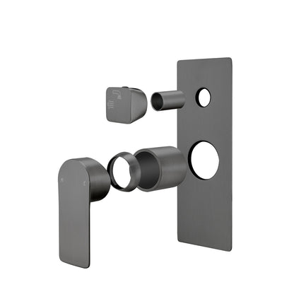 VOG Series Gun Metal Grey Wall Mixer with Diverter(color up)