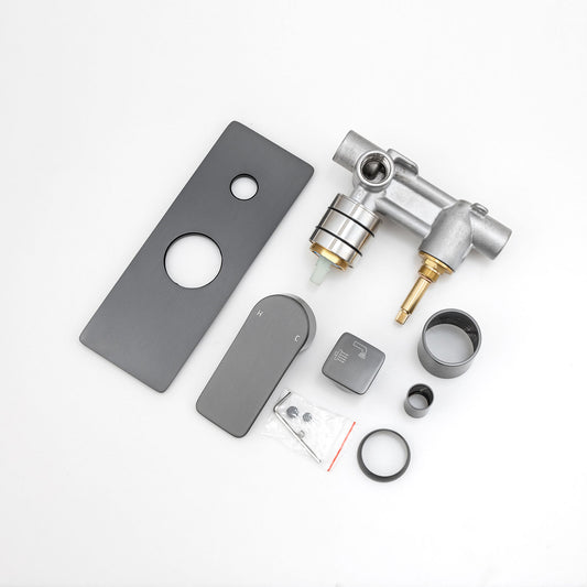 VOG Series Gun Metal Grey Wall Mixer with Diverter(color up)