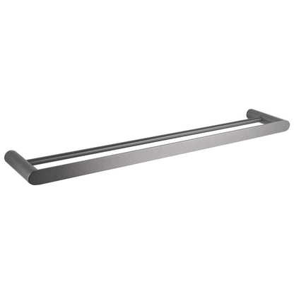 RUSHY Series Gun Metal Grey Double Towel Rail 800mm