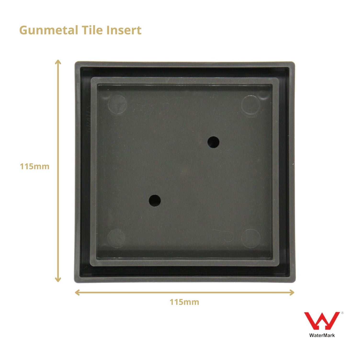 Gunmetal Grey Smart Tile Insert Floor Waste Shower Grate Drain (88mm outlet)