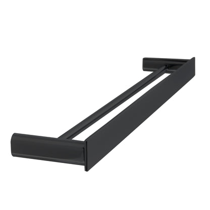 The Gabe 800mm Double Towel Rail  - Matte Black