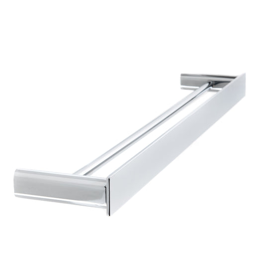 The Gabe 600mm Double Towel Rail - Brushed Nickel