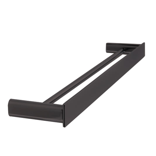 The Gabe 800mm Double Towel Rail  - Gun Metal