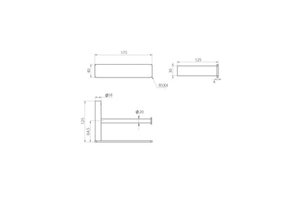 The Gabe Toilet Roll Holder - Brushed Nickel