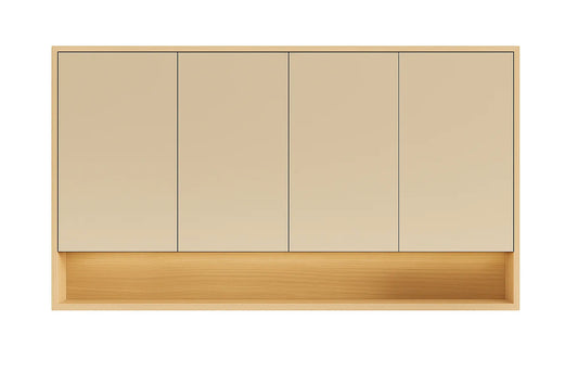 1500mmx750mm PVC Shaving Cabinet With Shelf - Classic Oak
