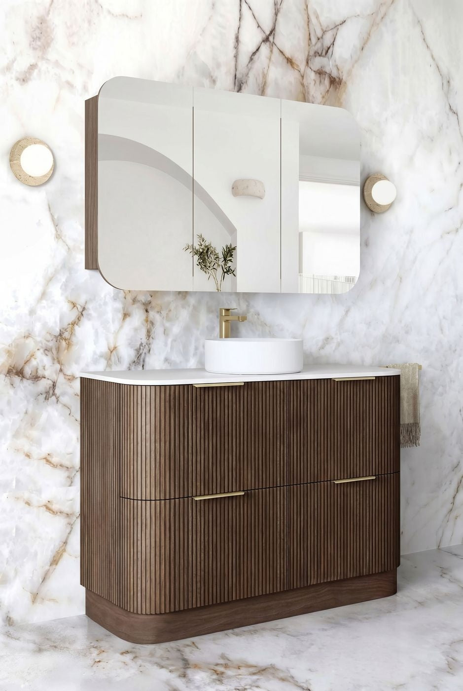 Havana 1200mm Sable Walnut Free Standing Cabinet