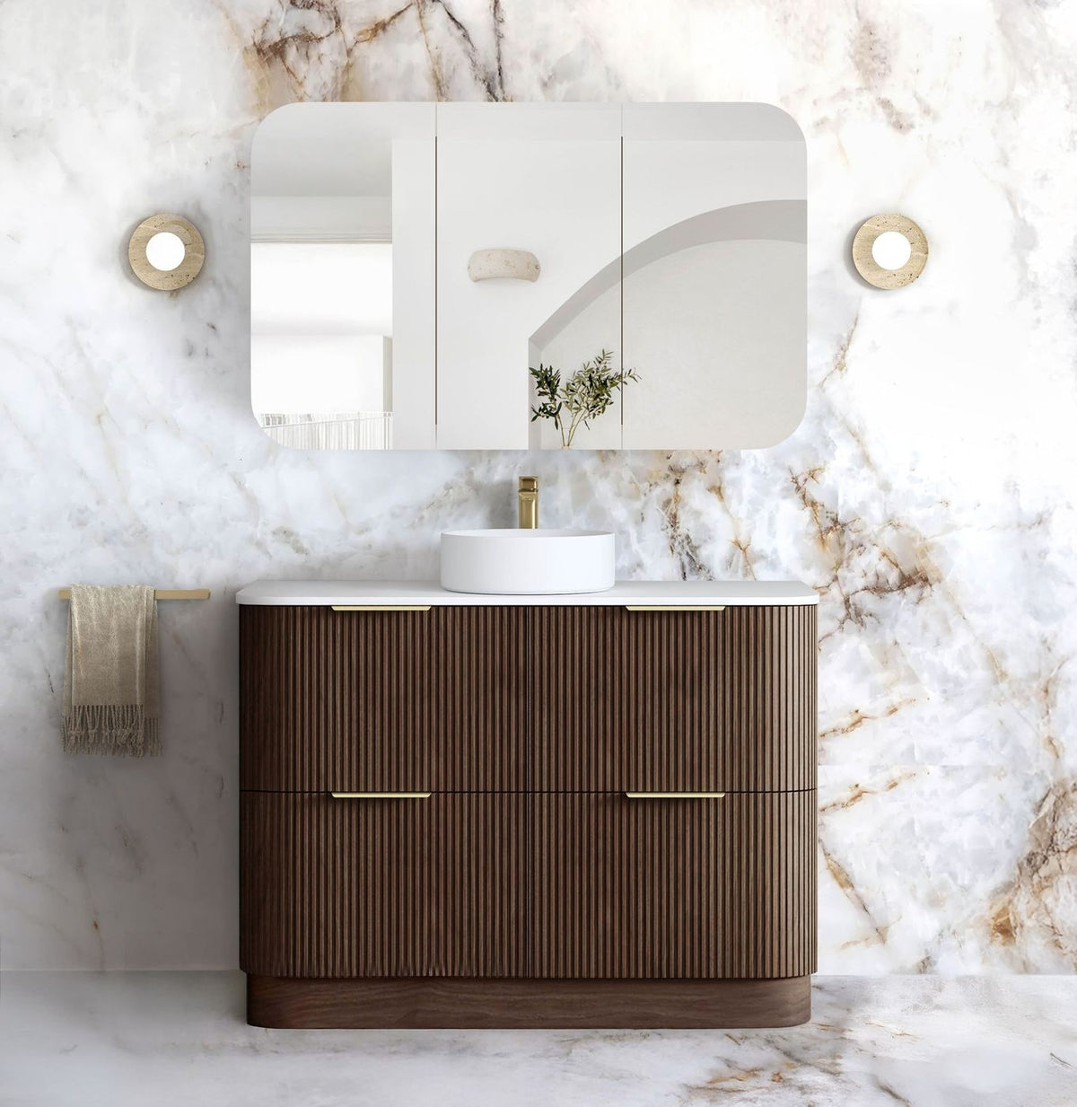 Havana 1200mm Sable Walnut Free Standing Cabinet