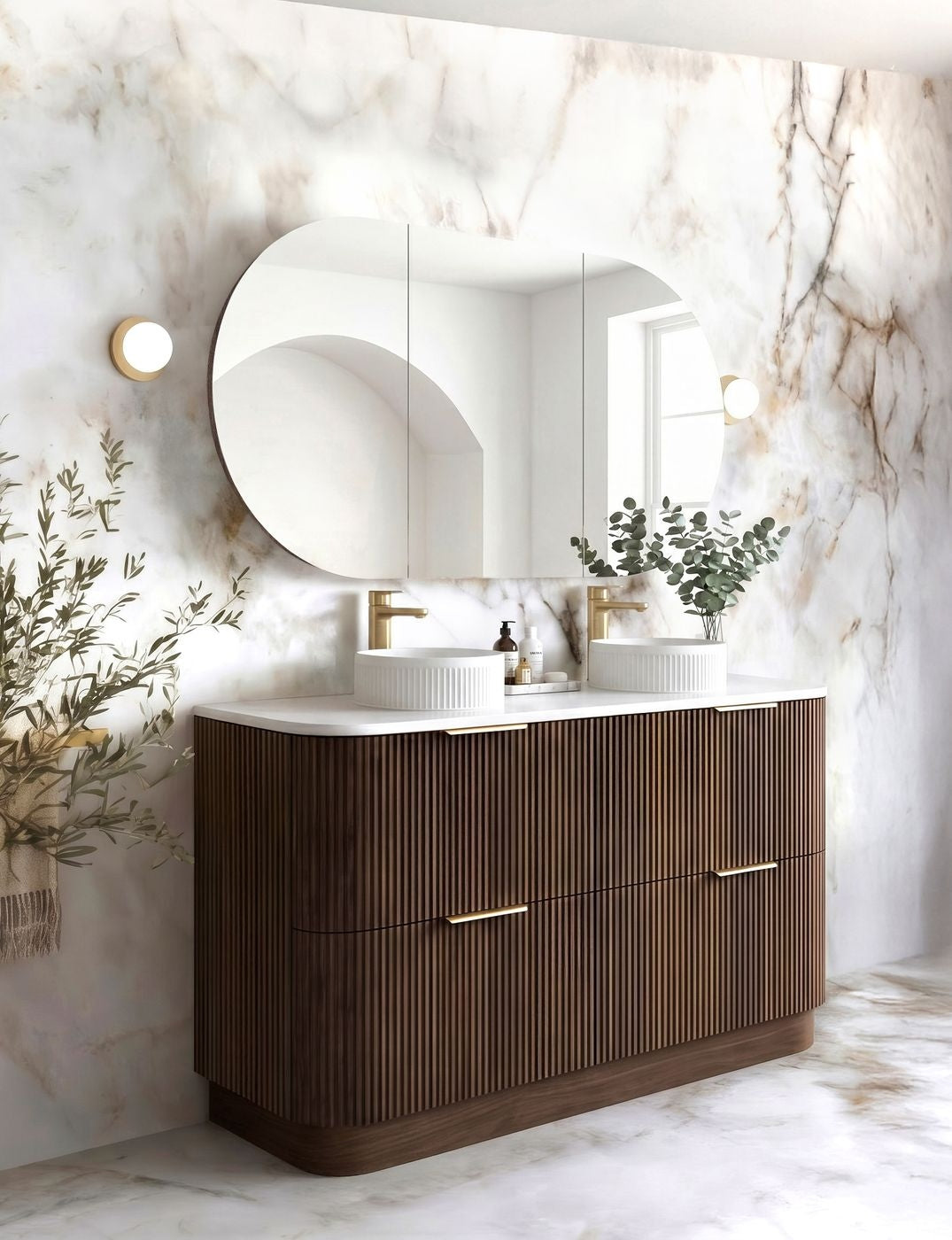 Havana 1500mm Sable Walnut Free Standing Cabinet