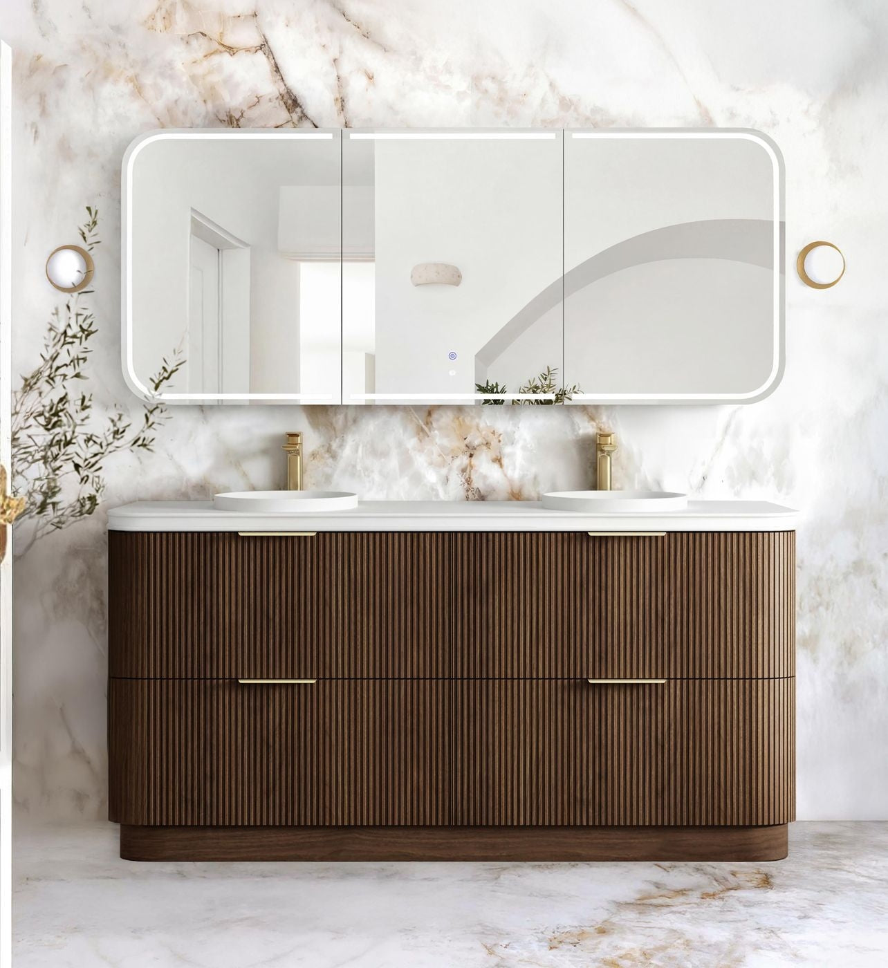 Havana 1800mm Sable Walnut Free Standing Cabinet