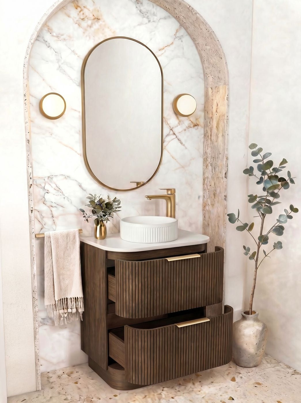 Havana 600mm Sable Walnut Free Standing Cabinet