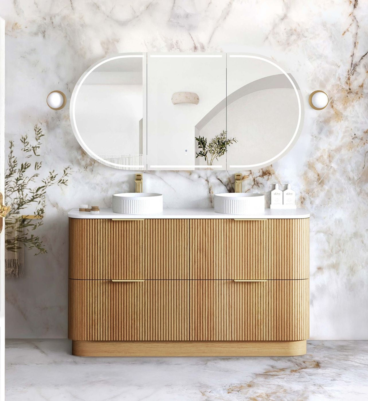 Havana 1500mm Woodland Oak Free Standing Cabinet