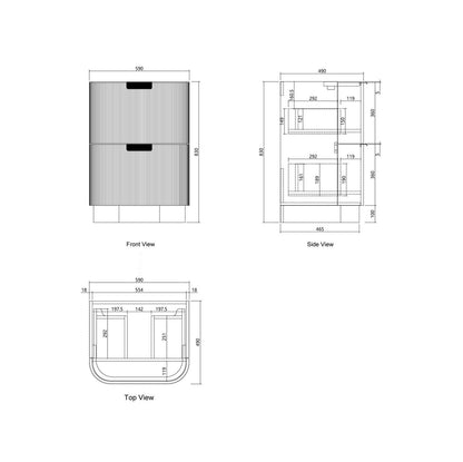 Havana 600mm Woodland Oak Free Standing Cabinet