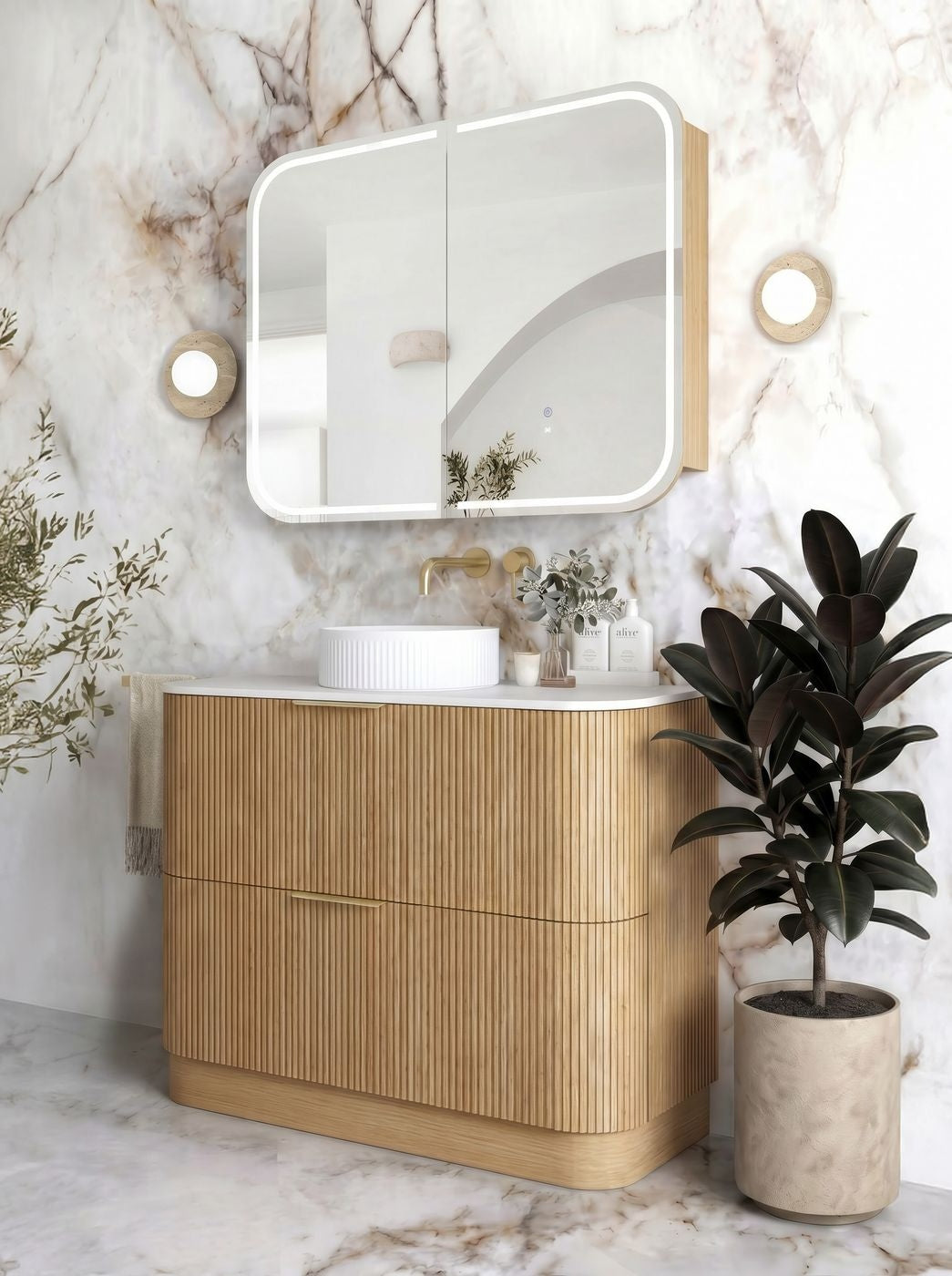 Havana 900mm Woodland Oak Free Standing Cabinet