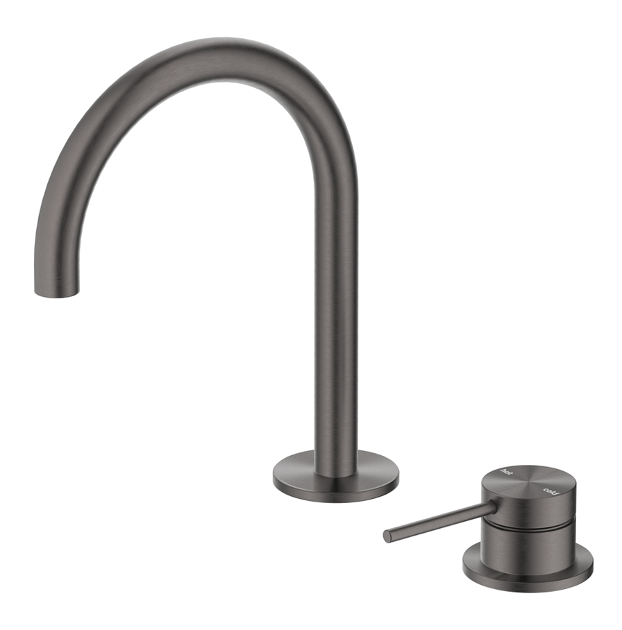 Mica Basin Hob Spout & Mixer - Gunmetal - (BOM)
