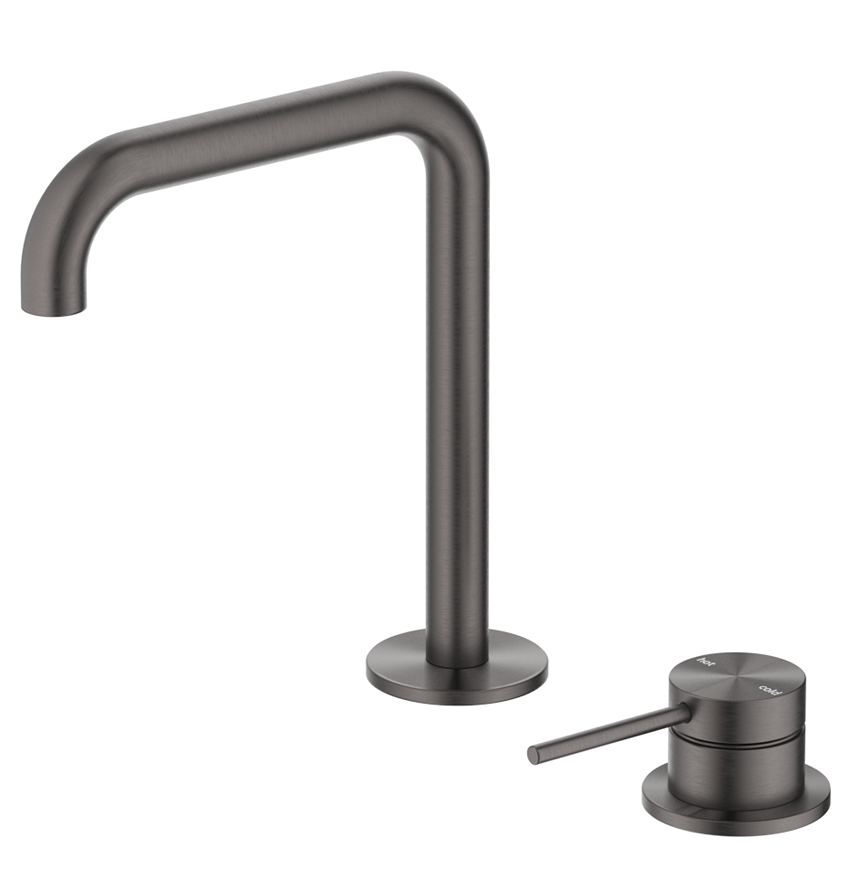 Mica Basin Hob Spout & Mixer - Gunmetal - (BOM)