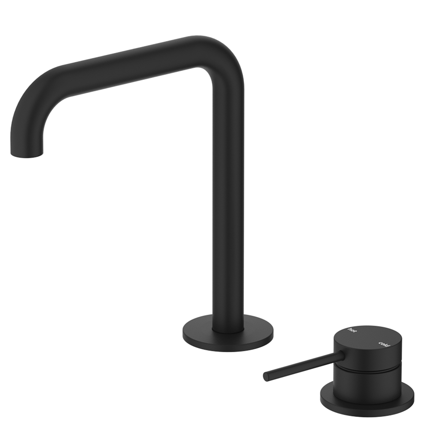 Mica Basin Hob Spout & Mixer - Black - (BOM)