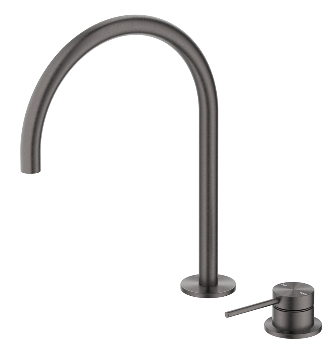 Mica Tall Hob Spout & Mixer - Gunmetal - (BOM)