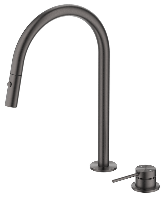 Mica PO Kitchen Hob Spout & Mixer - Gunmetal - (BOM)
