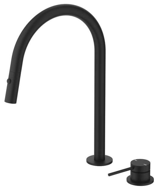 Mica PO Kitchen Hob Spout & Mixer - Black - (BOM)