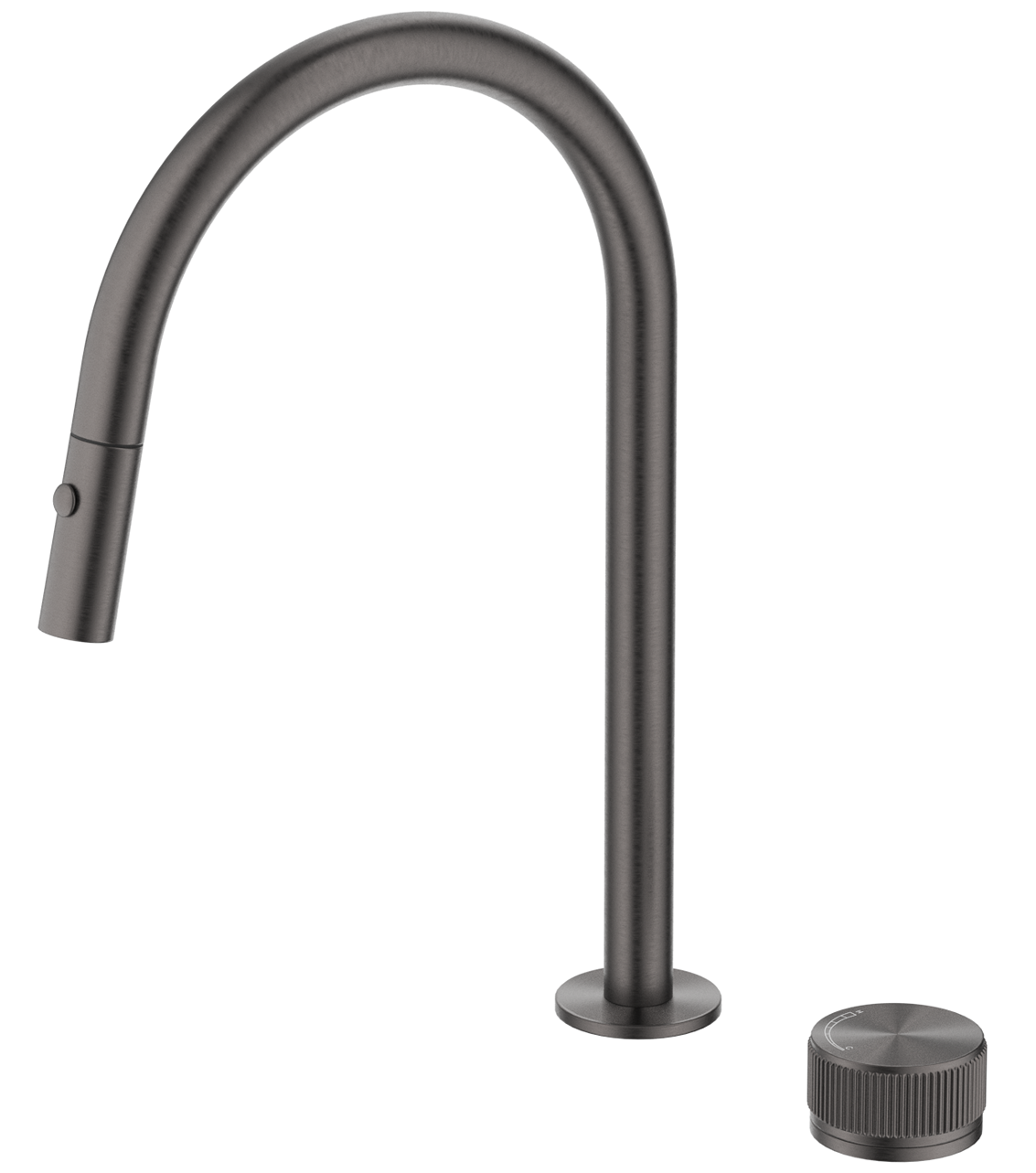 Mica PO Kitchen Hob Spout & Mixer - Gunmetal - (BOM)