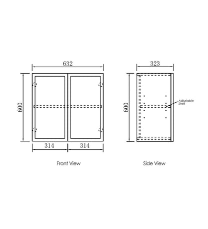 Hampshire Laundry 630 Black Wall Cabinet
