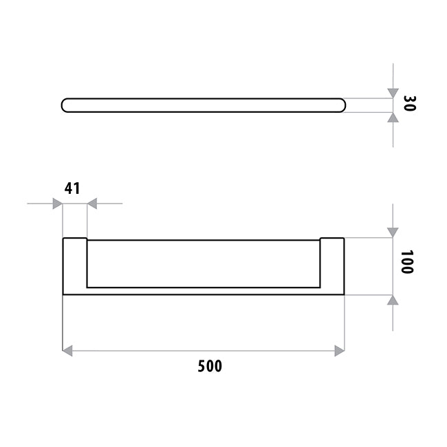 Huntingwood Shelf 500mm - ORB Black