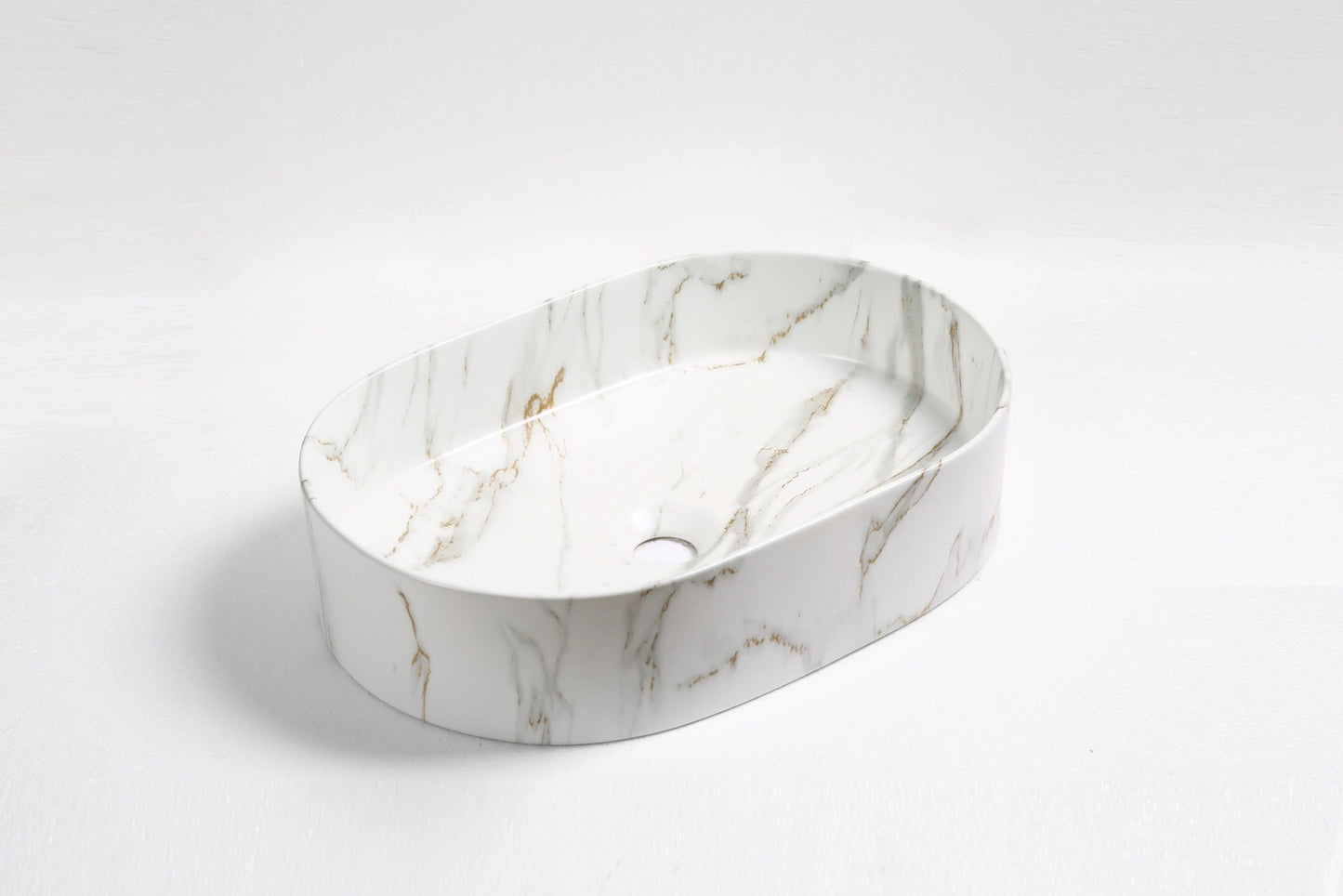 Above Counter Ceramic Basin Matte Carrara 500*350*120
