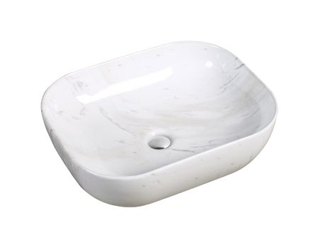 Above Counter Ceramic Basin Gloss Carrara 505*400*140